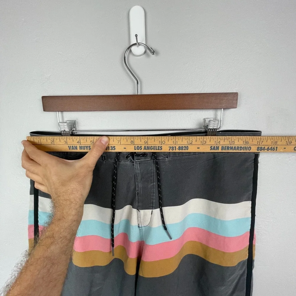 Billabong Board Shorts Men 33 Gray 73 Spinner Lo Tide Recycler Surf Swim Trunks